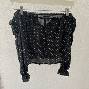 PrettLittleThing off-the-shoulder blouse